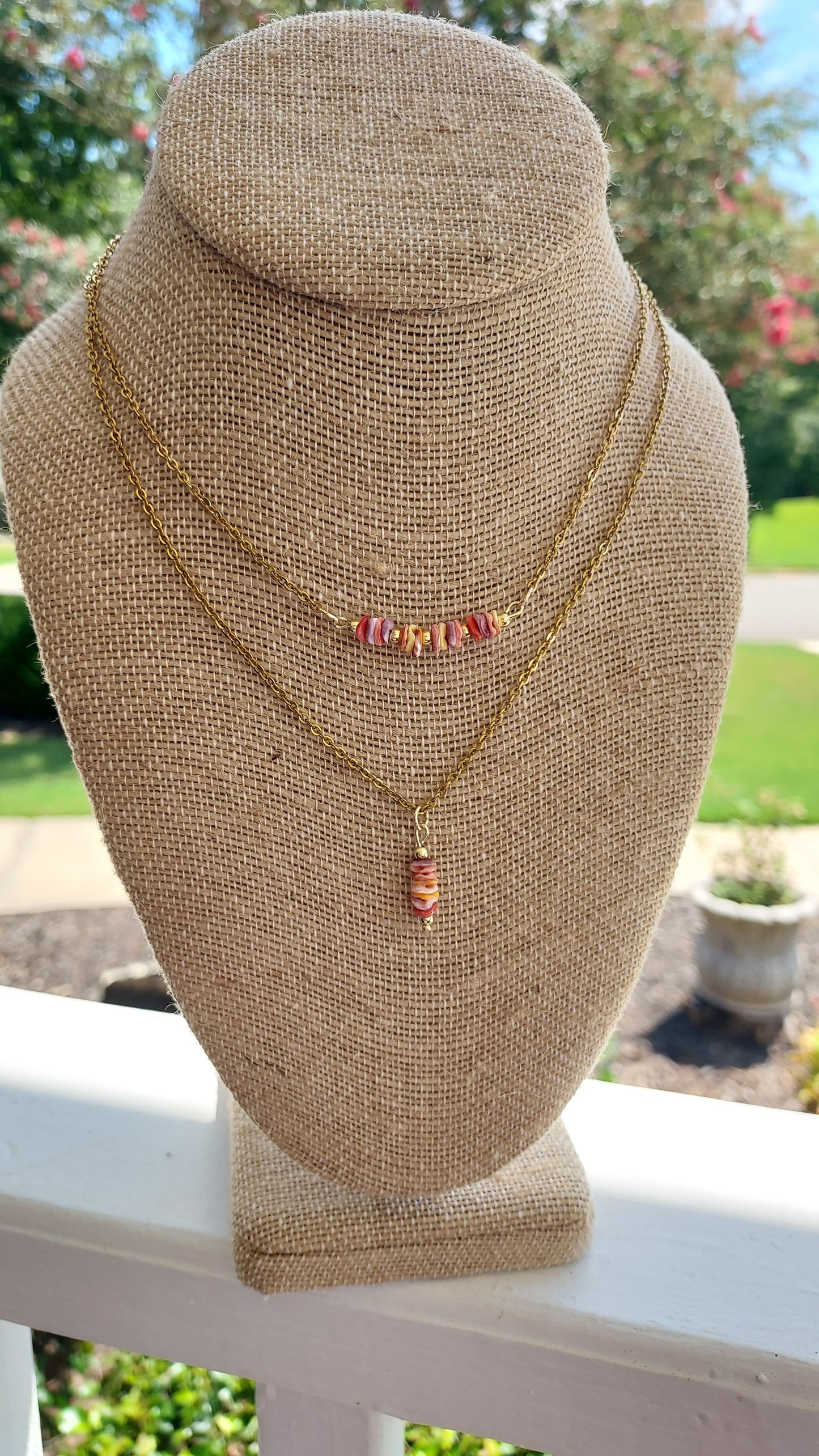 Golden il Lido drop necklace