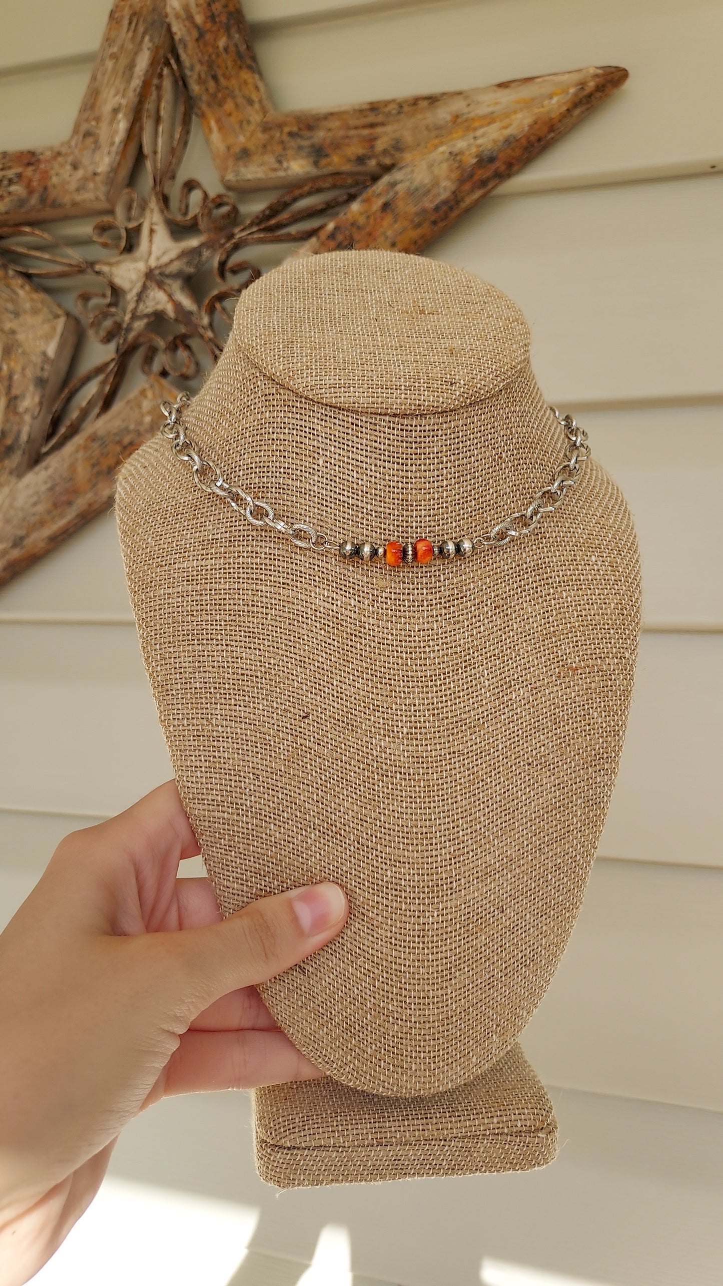 Seeing orange necklace