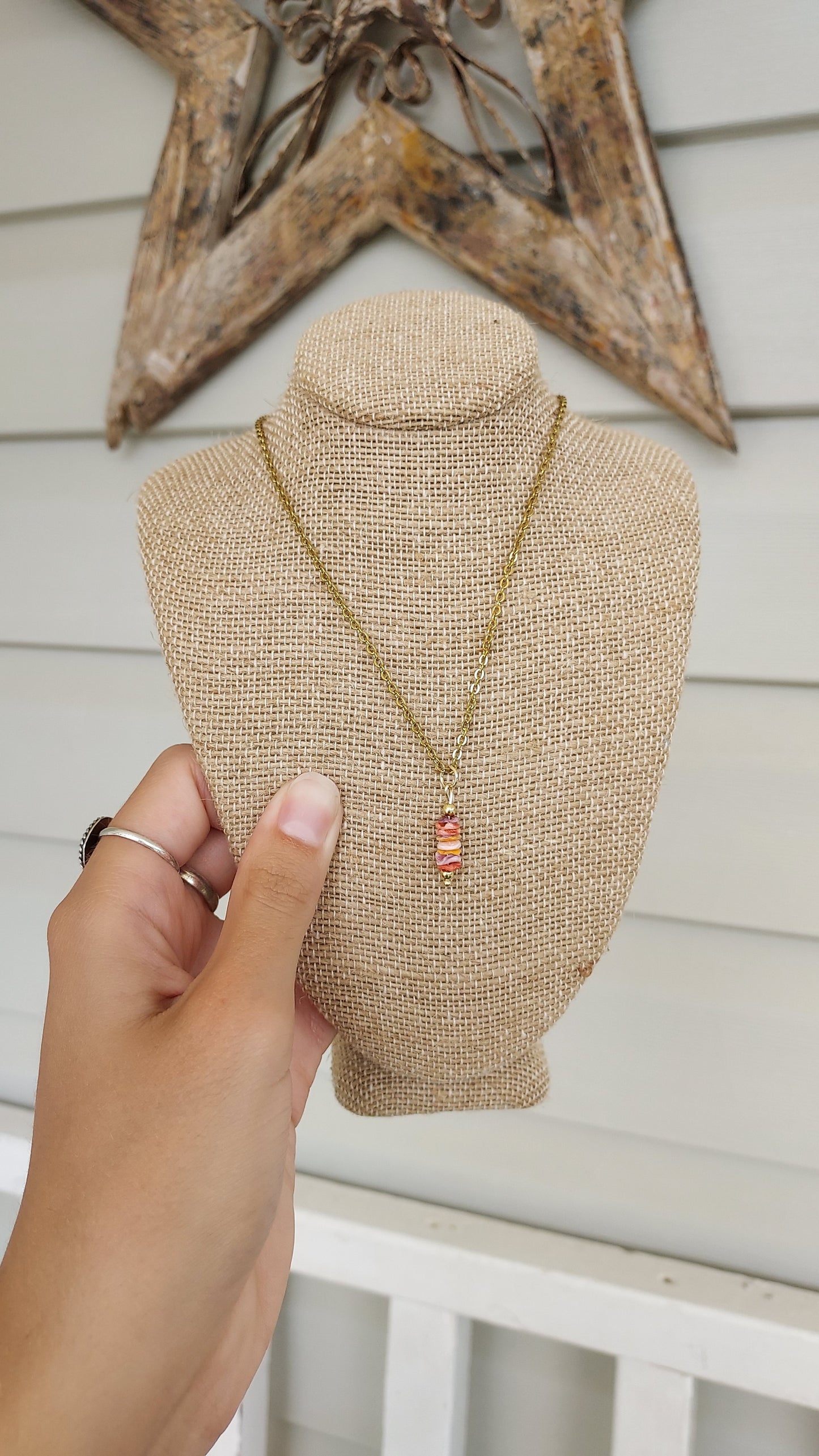 Golden il Lido drop necklace