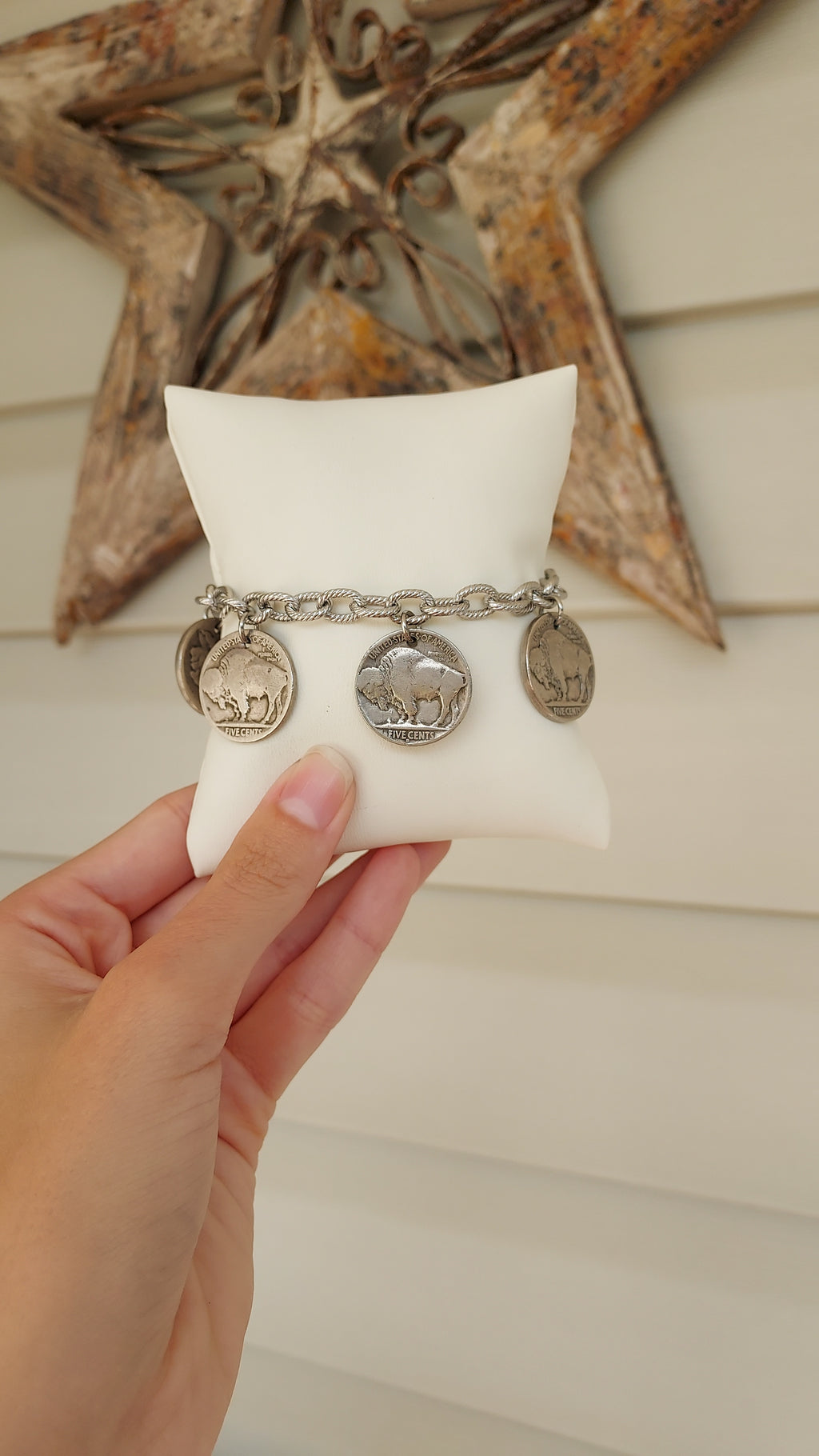 The Peachy Cactus Boutique X Custom Collab- The Lillie Coin bracelet