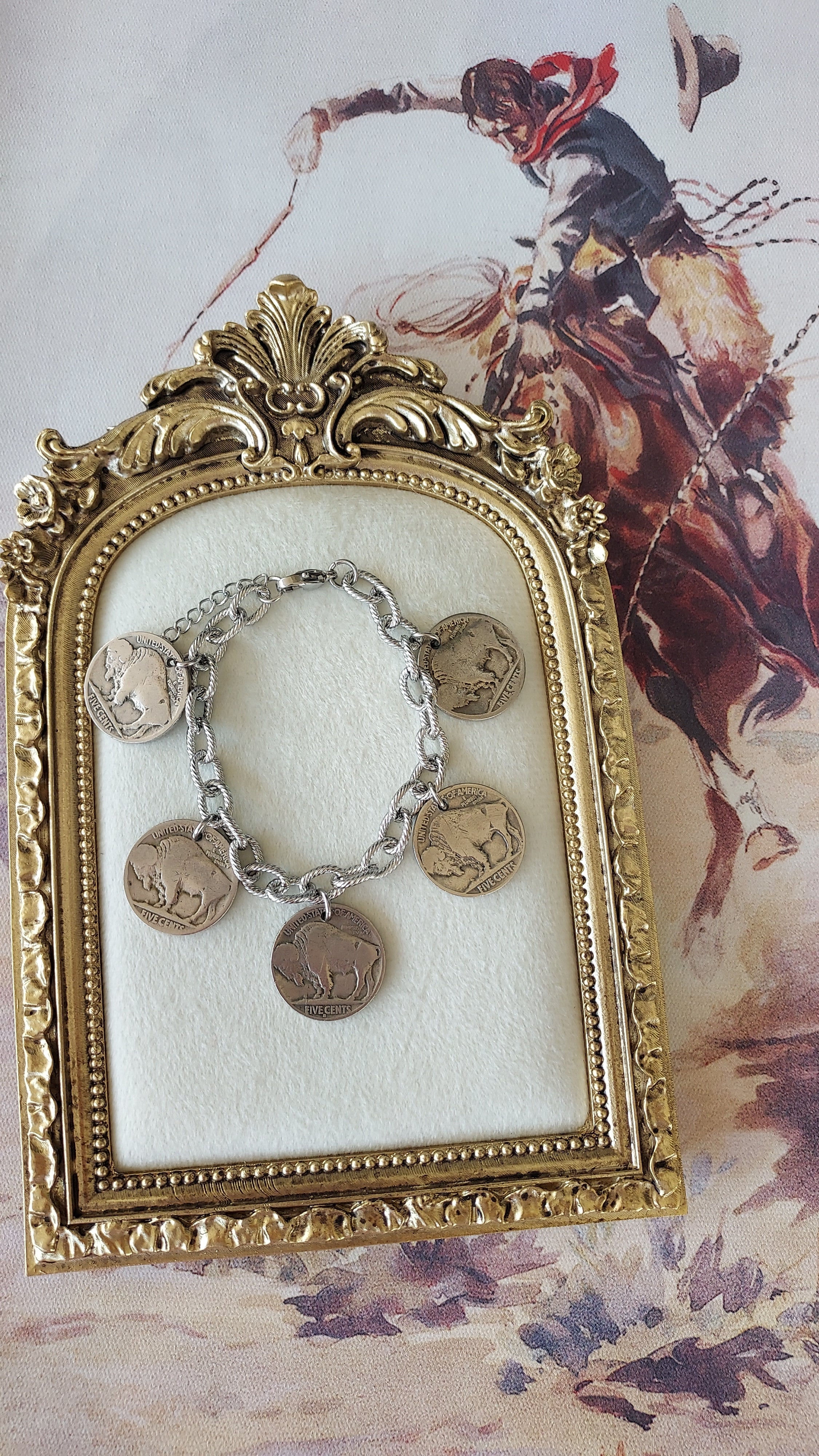 The Peachy Cactus Boutique X Custom Collab- The Lillie Coin bracelet