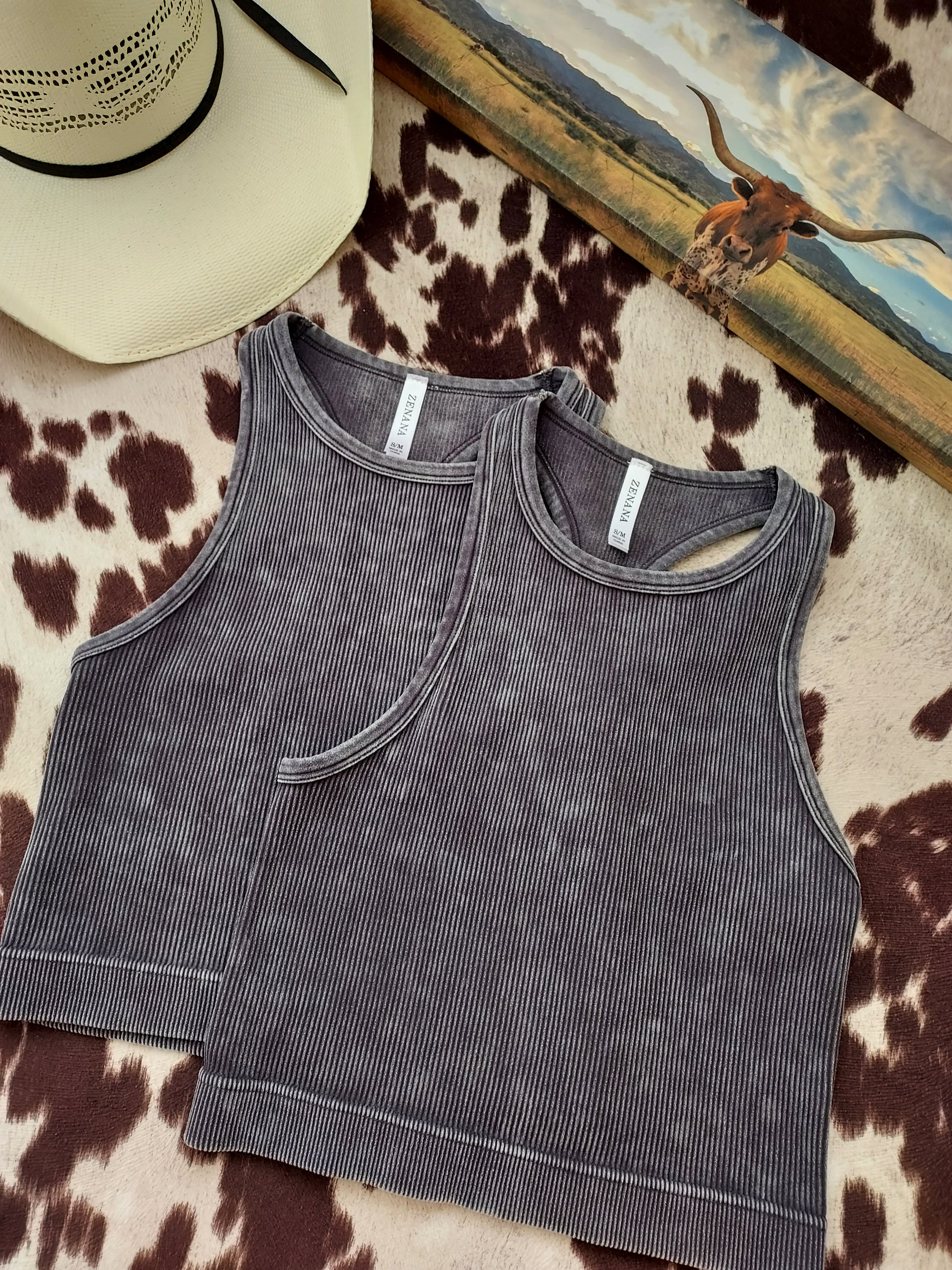 Charcoal high neck tank – The Peachy Cactus Boutique