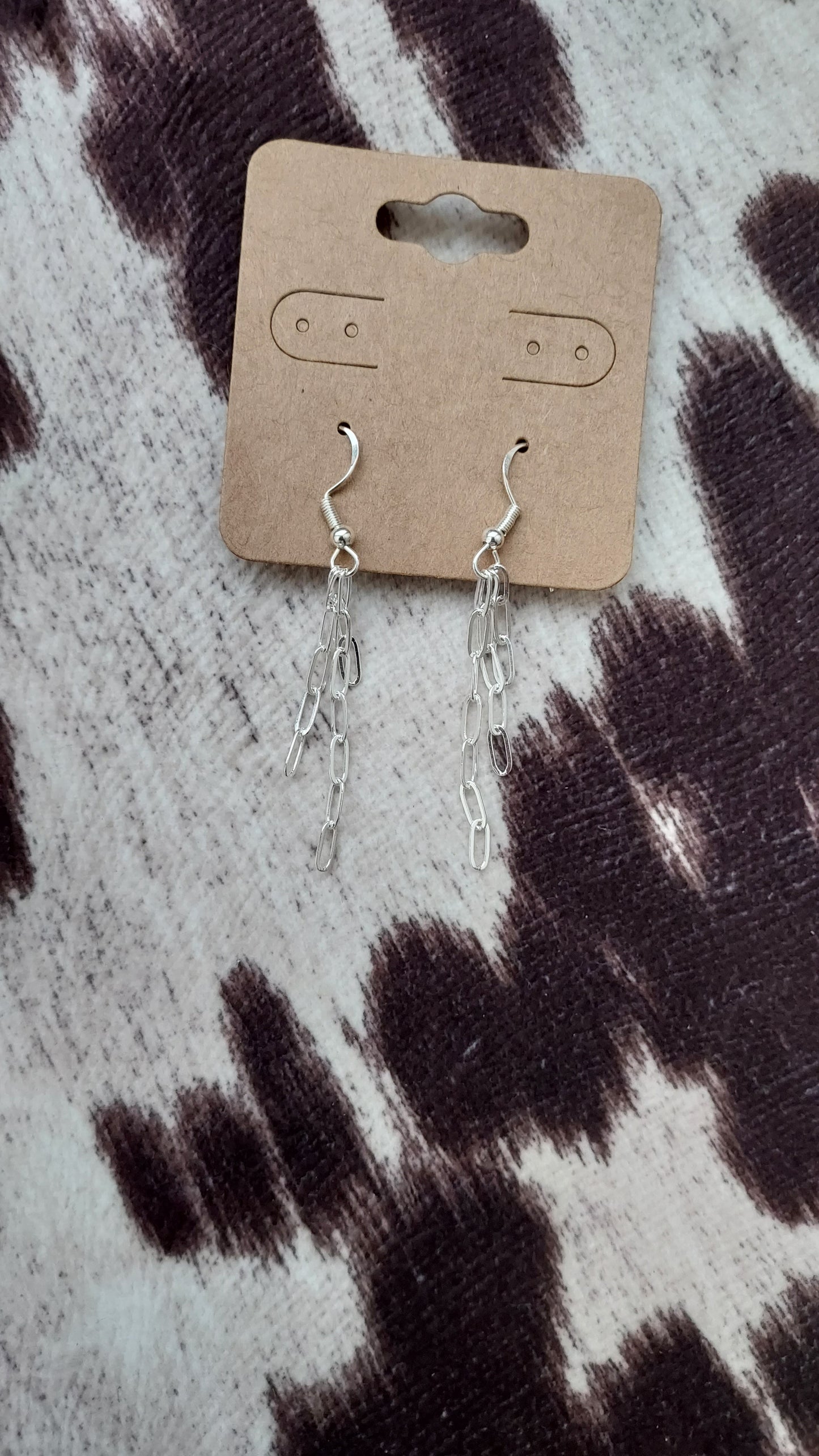 Sterling silver paperclip dangles