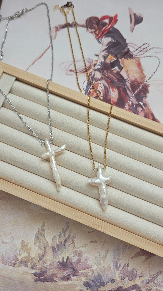 Dainty cross necklace