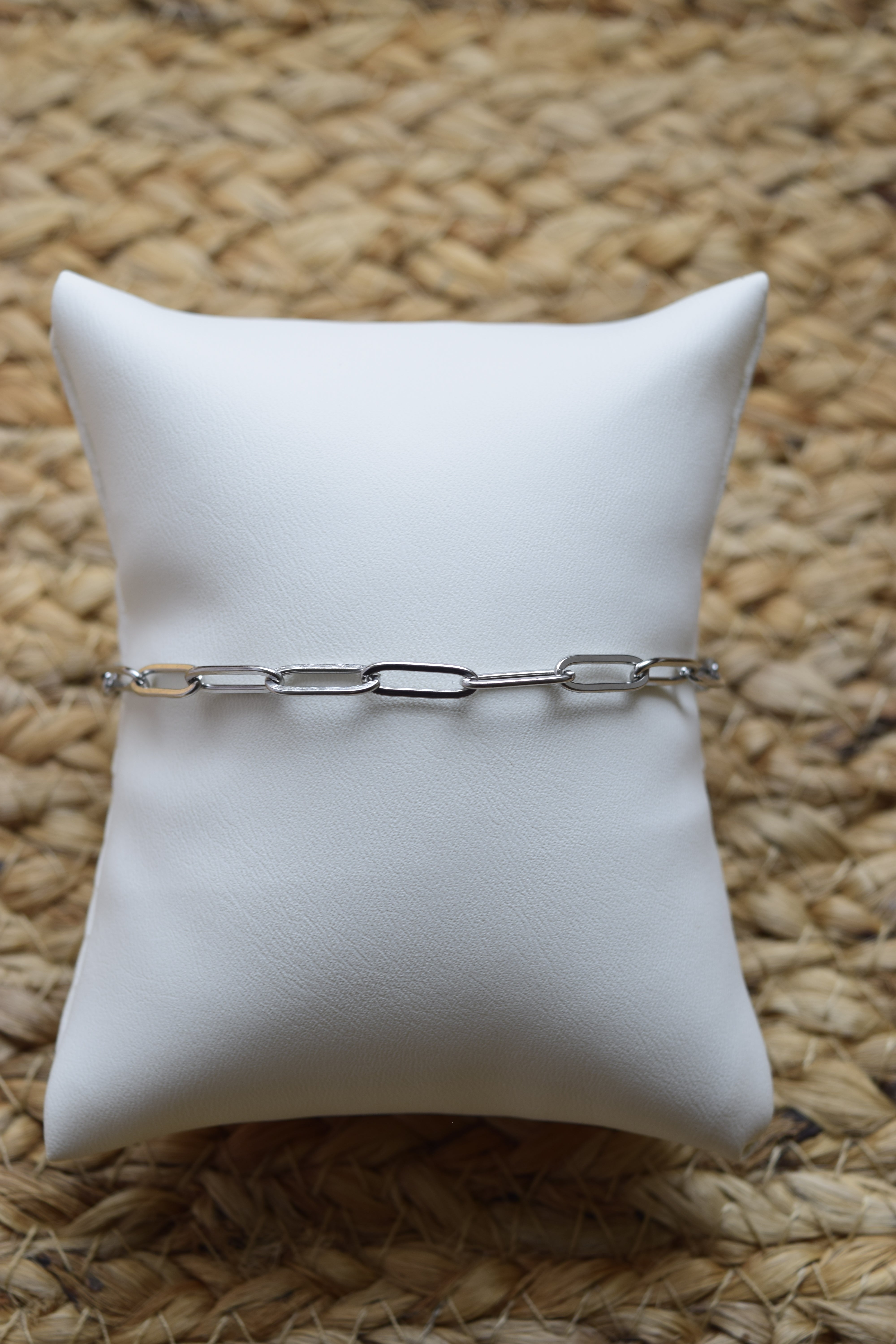 Stainless steel Paper Clip Chain Bracelet