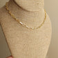 18k gold plated paperclip choker