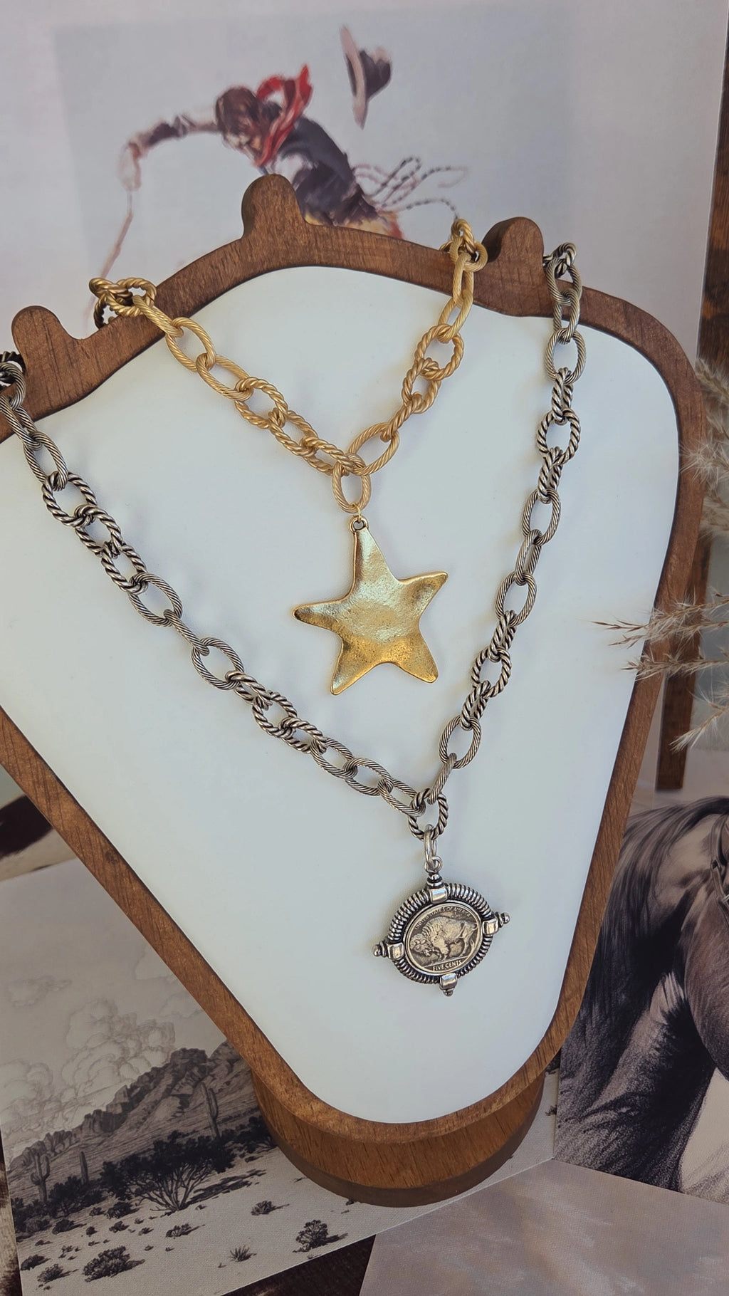 The outlaw nickel necklace