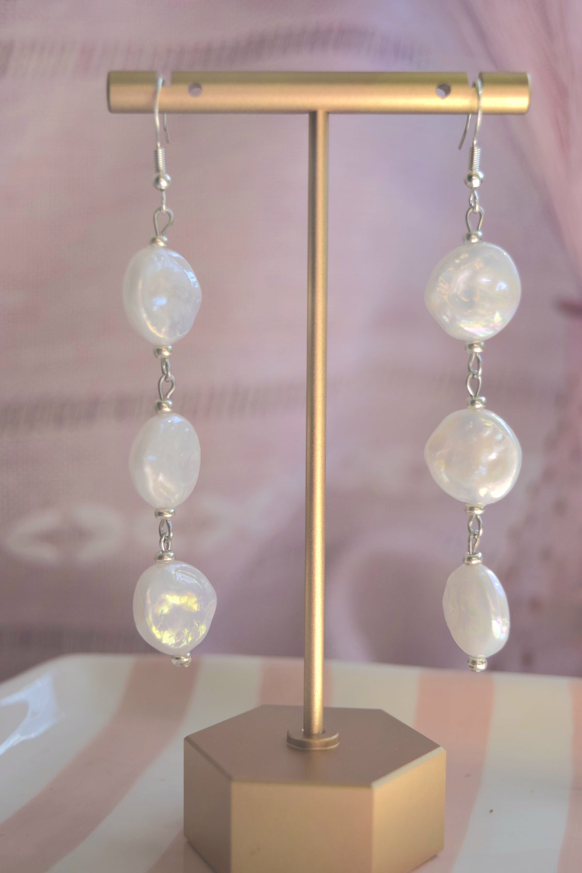 Pearly for you dangles in silver