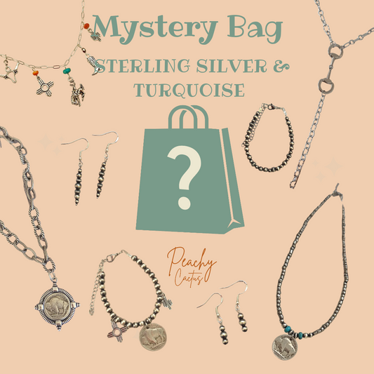 Sterling silver & genuine turquoise mystery bag