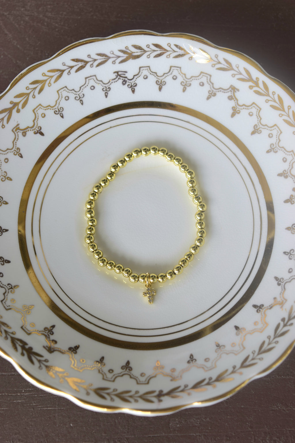 Shine His light-  Gold Filled Stretchy Bracelet