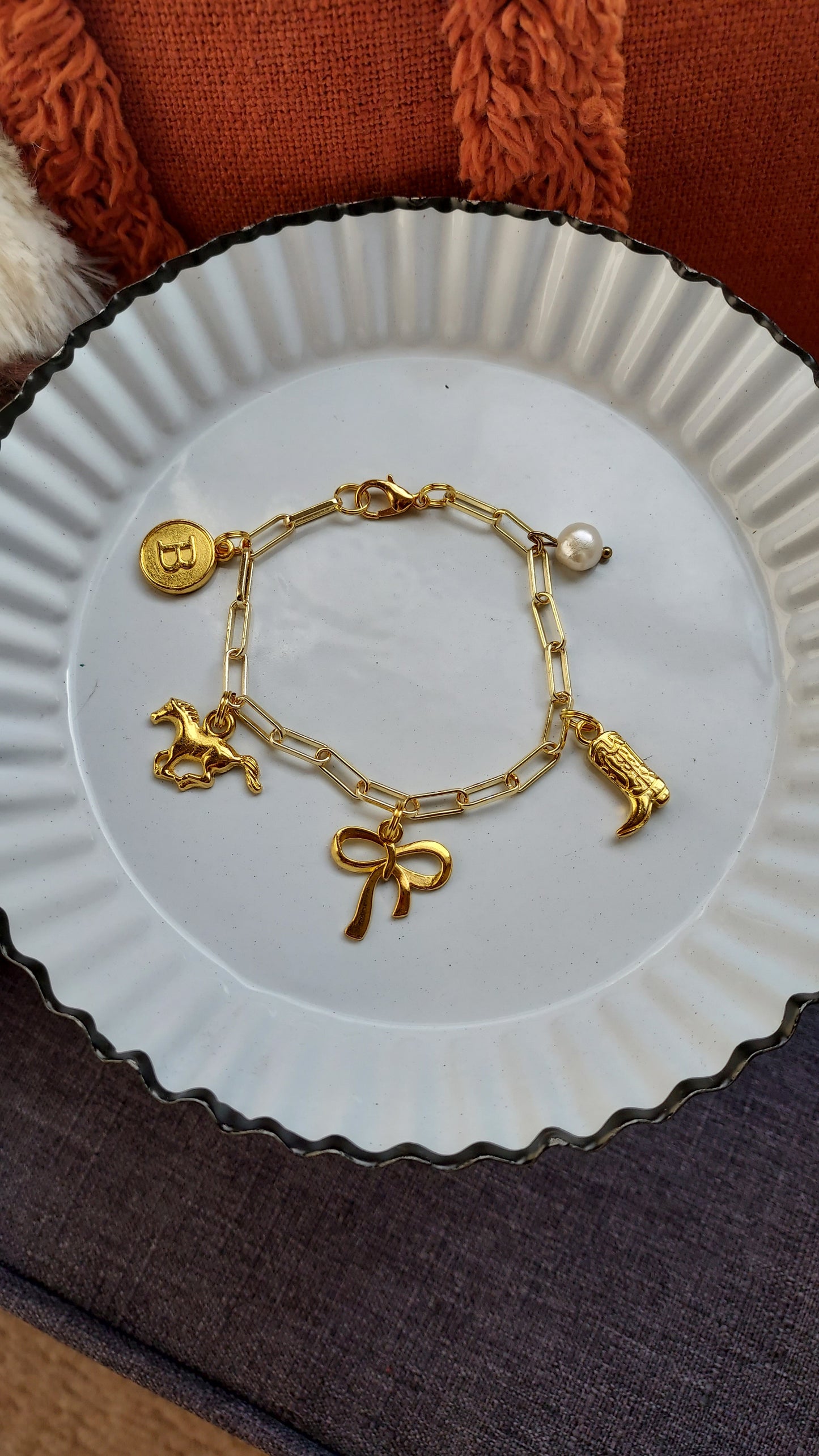 The Golden Cowgirl charm bracelet