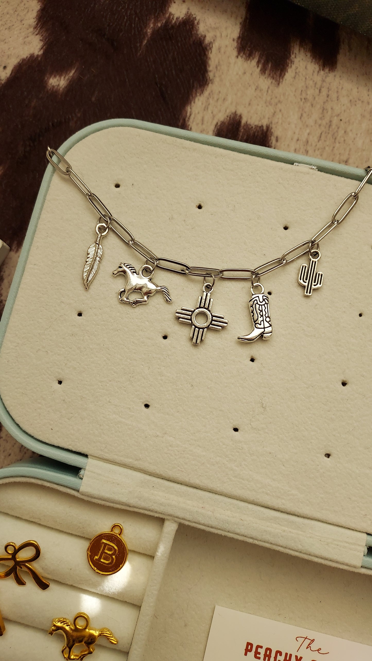 Custom Cowgirl charm necklaces (select your base)