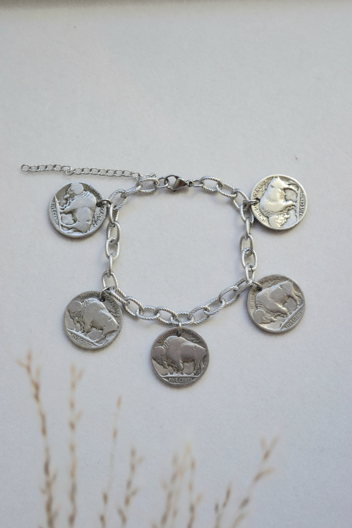 The Peachy Cactus Boutique X Custom Collab- The Lillie Coin Charm Bracelet