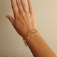 18k gold plated paperclip bracelet