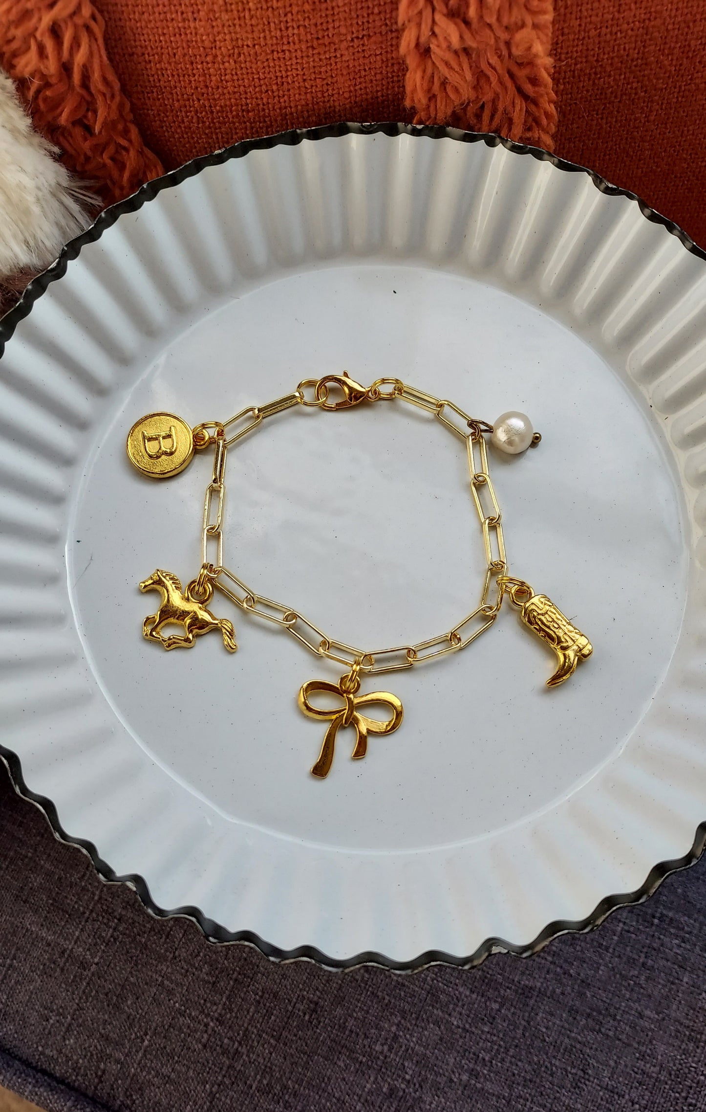 The Golden Cowgirl charm bracelet