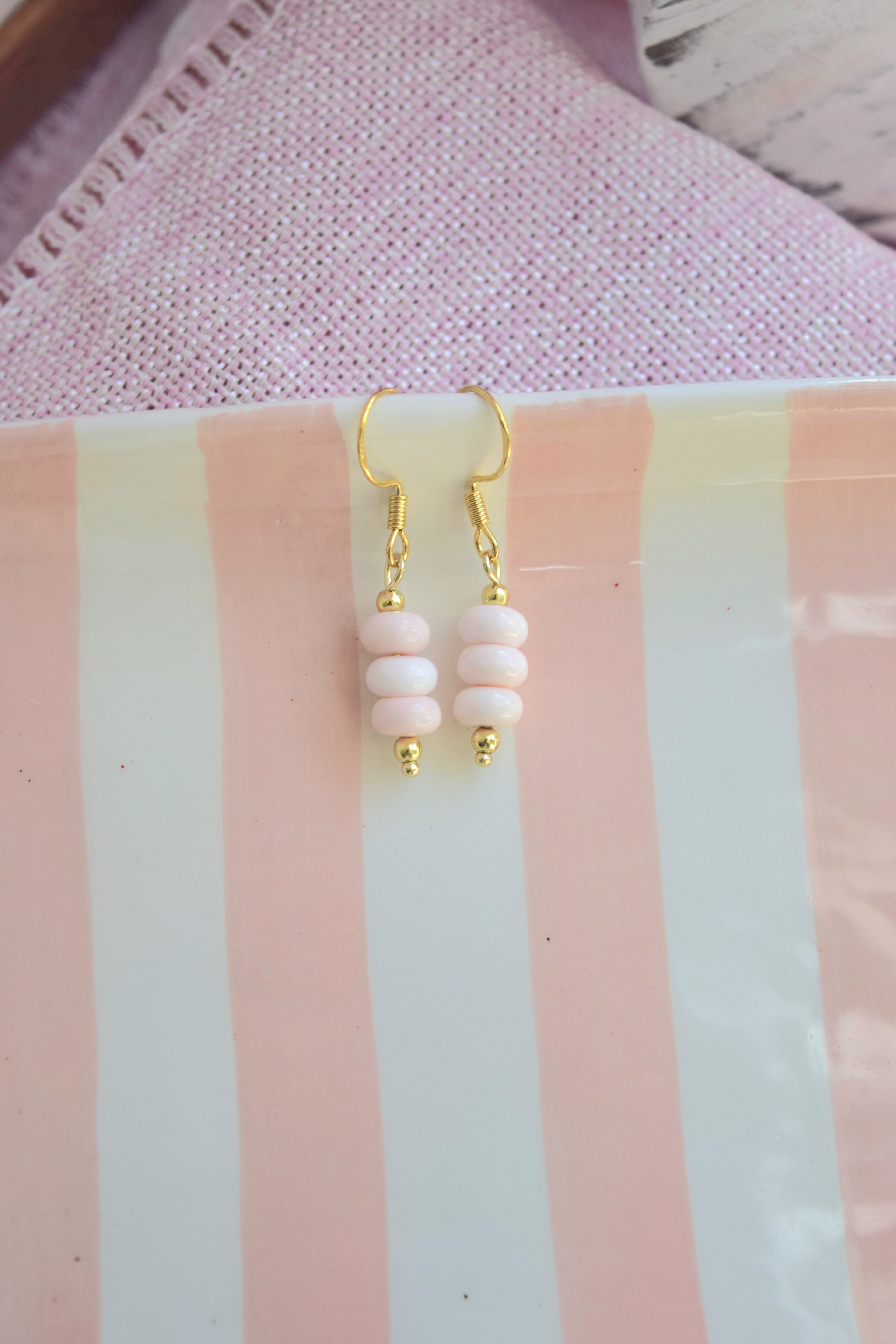 Pretty in Pink Dangles -Gold