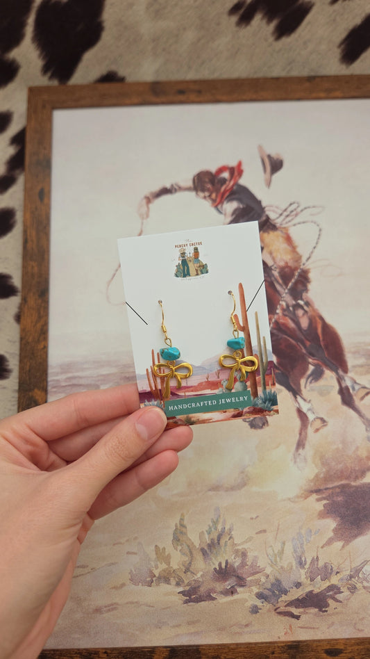 Cowgirls Wear Bows Too Dangles