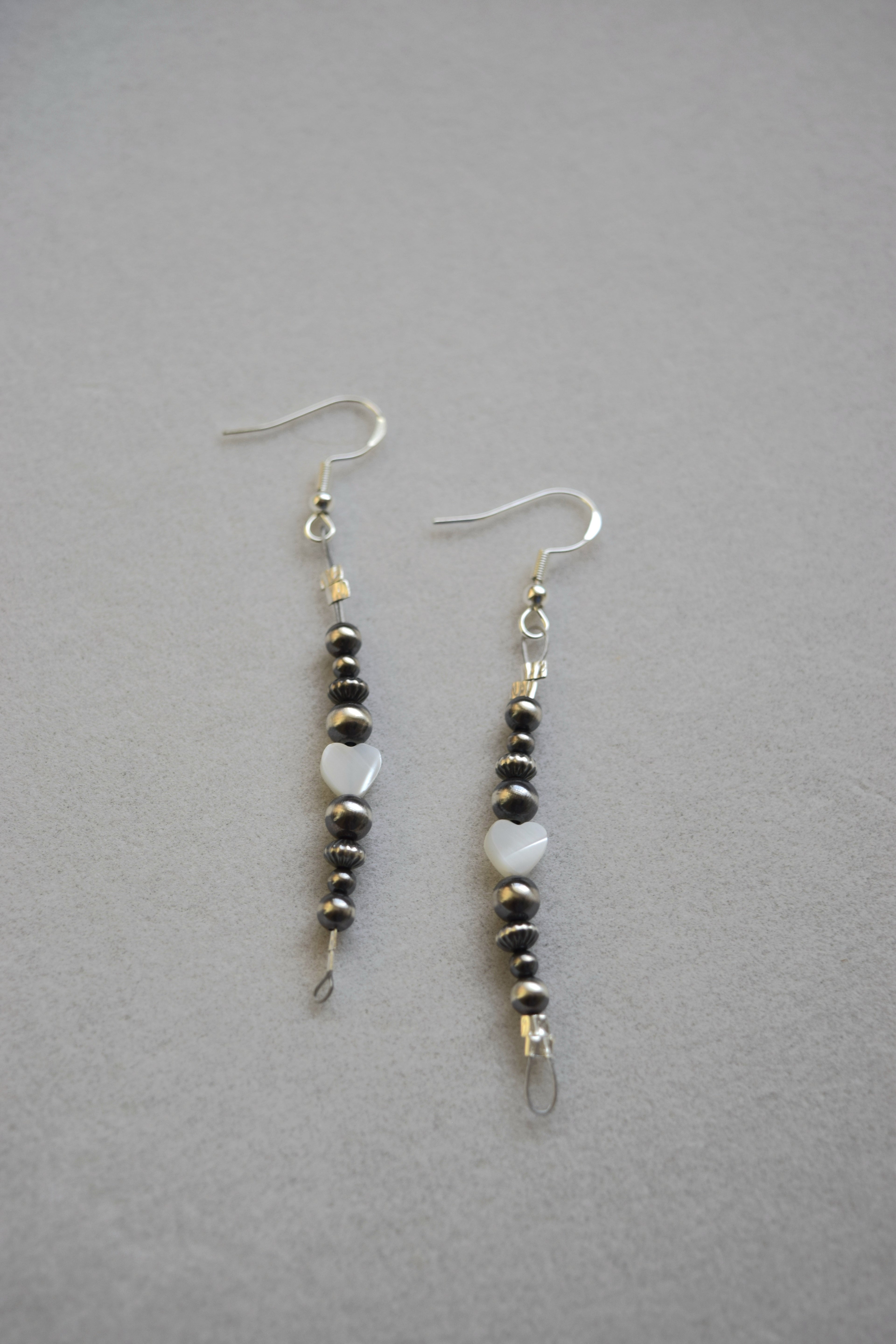 Pearly hearts dangles