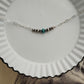 Sterling silver pearl and turquoise bar necklace