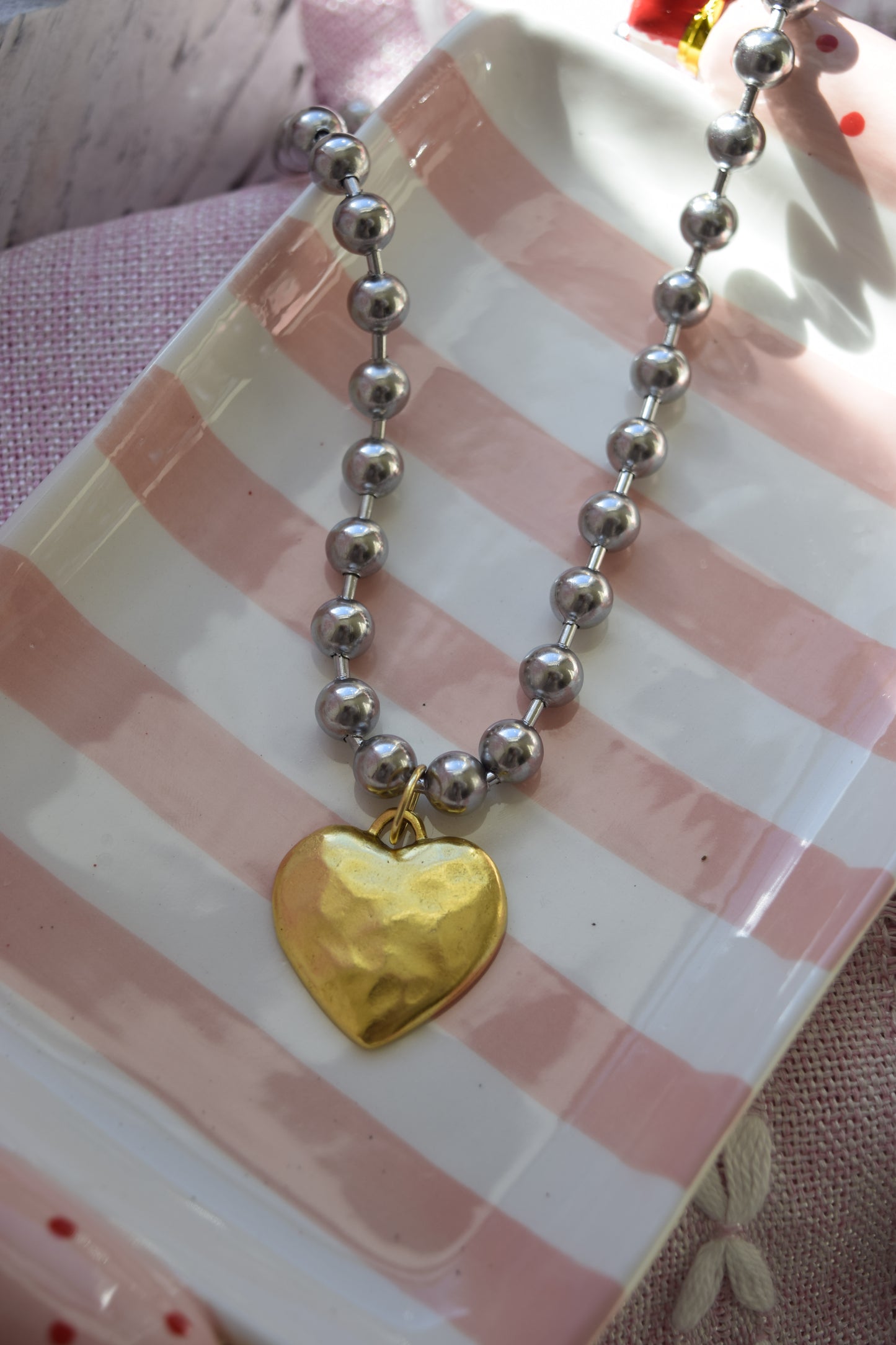 Chunky Statement Heart Necklace