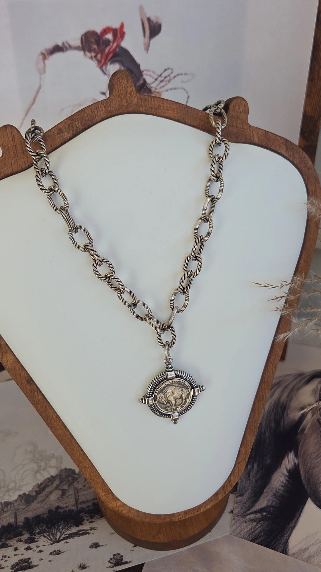 The outlaw nickel necklace