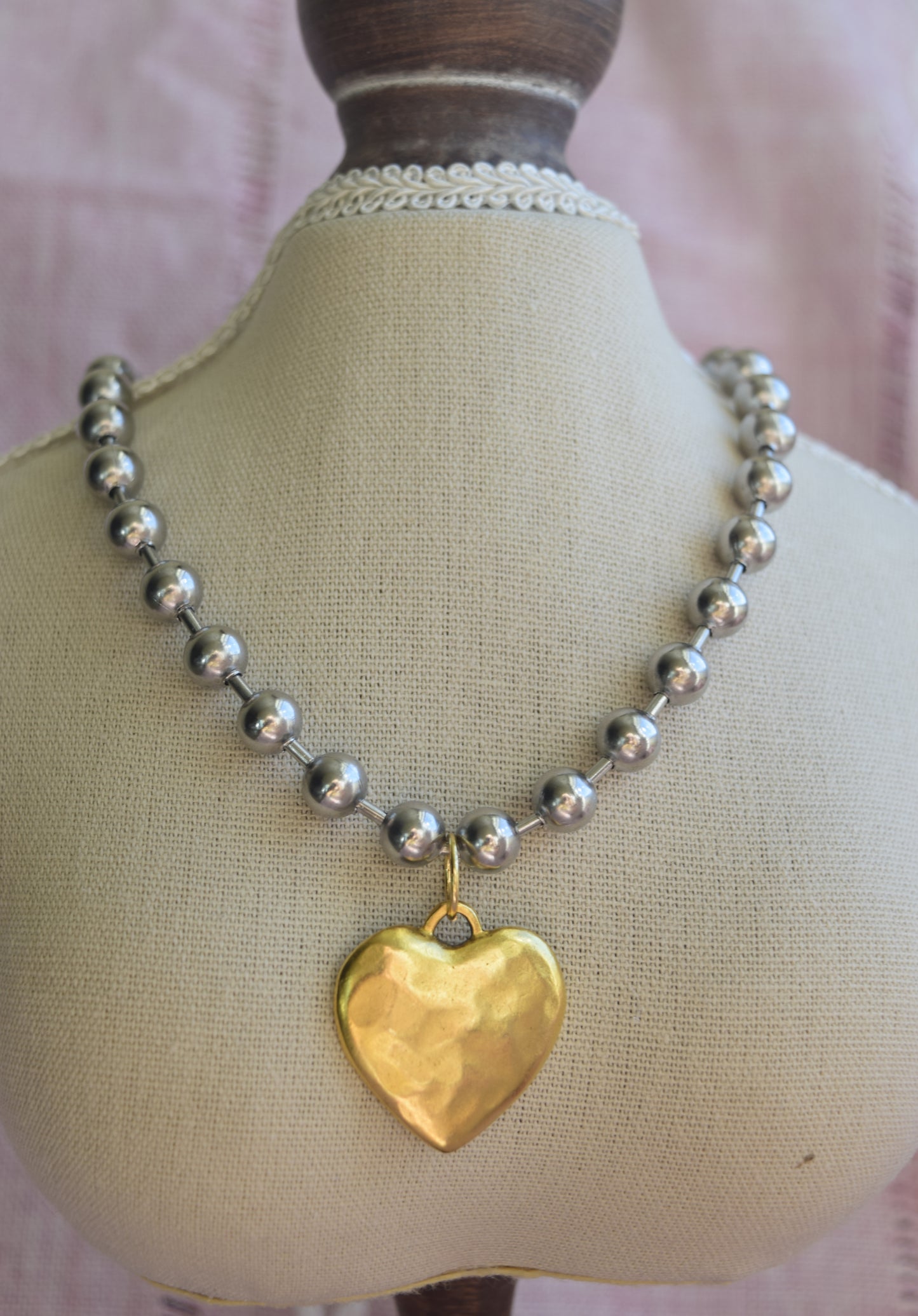 Chunky Statement Heart Necklace