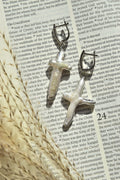 By His Grace Freshwater Pearl Hoops - Sterling Silver
