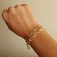 18k gold plated paperclip bracelet