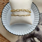 18k gold plated paperclip bracelet