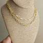 18k gold plated paperclip choker