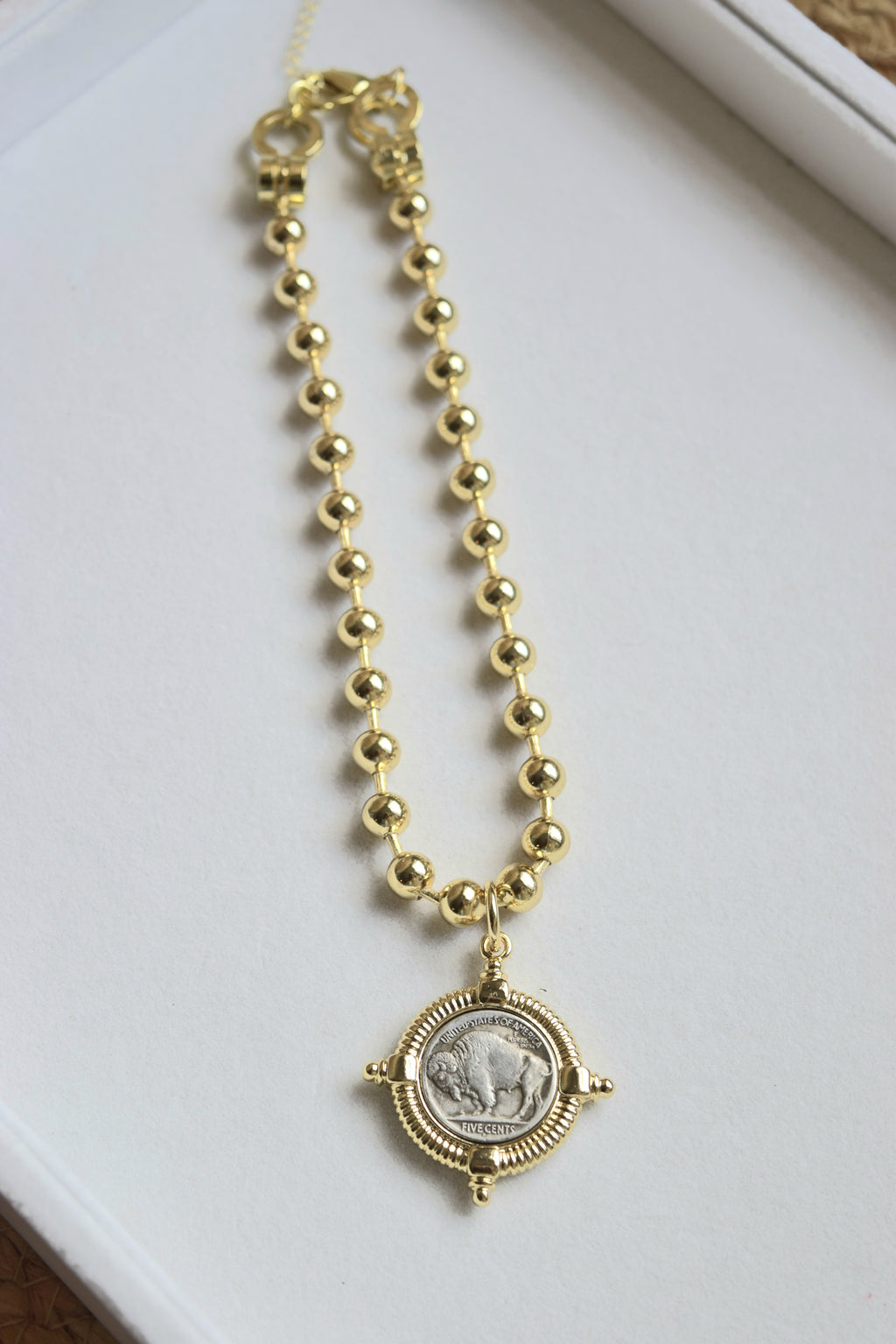 Buffalo Coin Pendant Necklace
