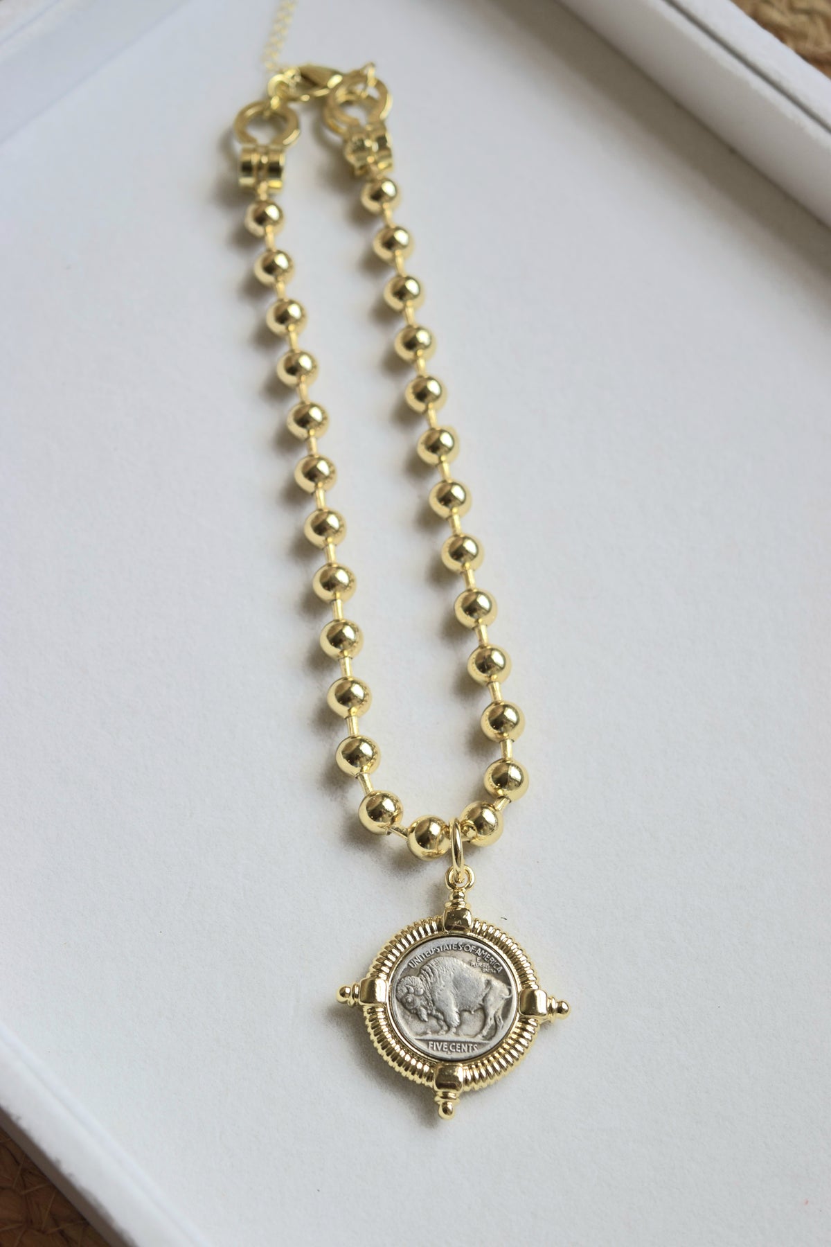 Buffalo Coin Pendant Necklace