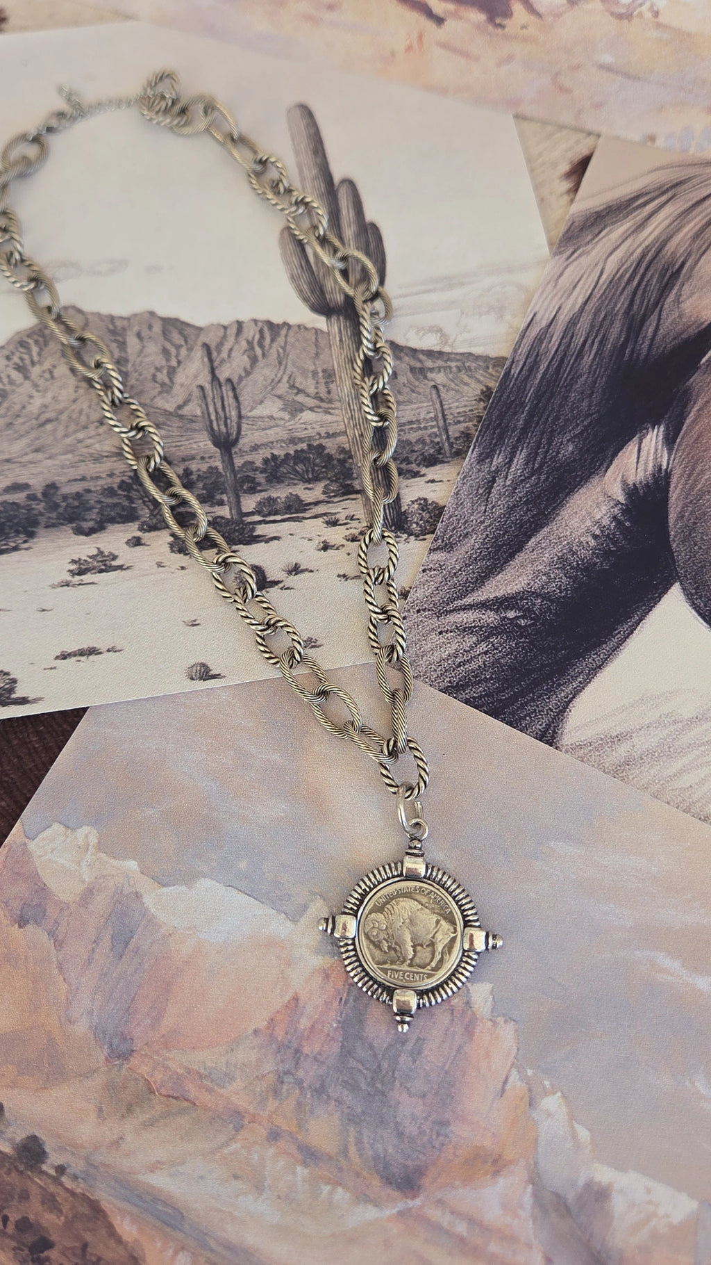 The outlaw nickel necklace