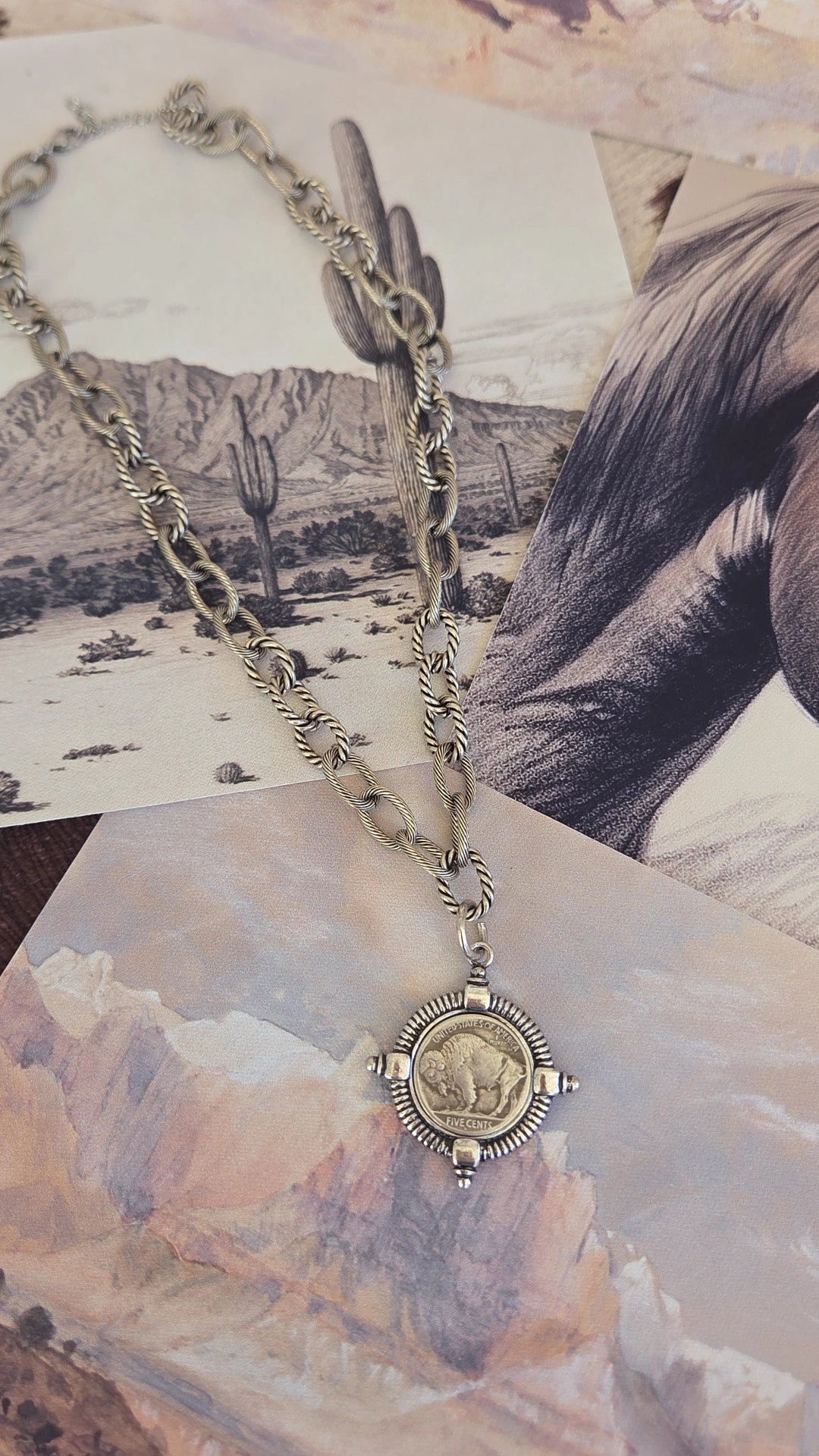 The outlaw nickel necklace