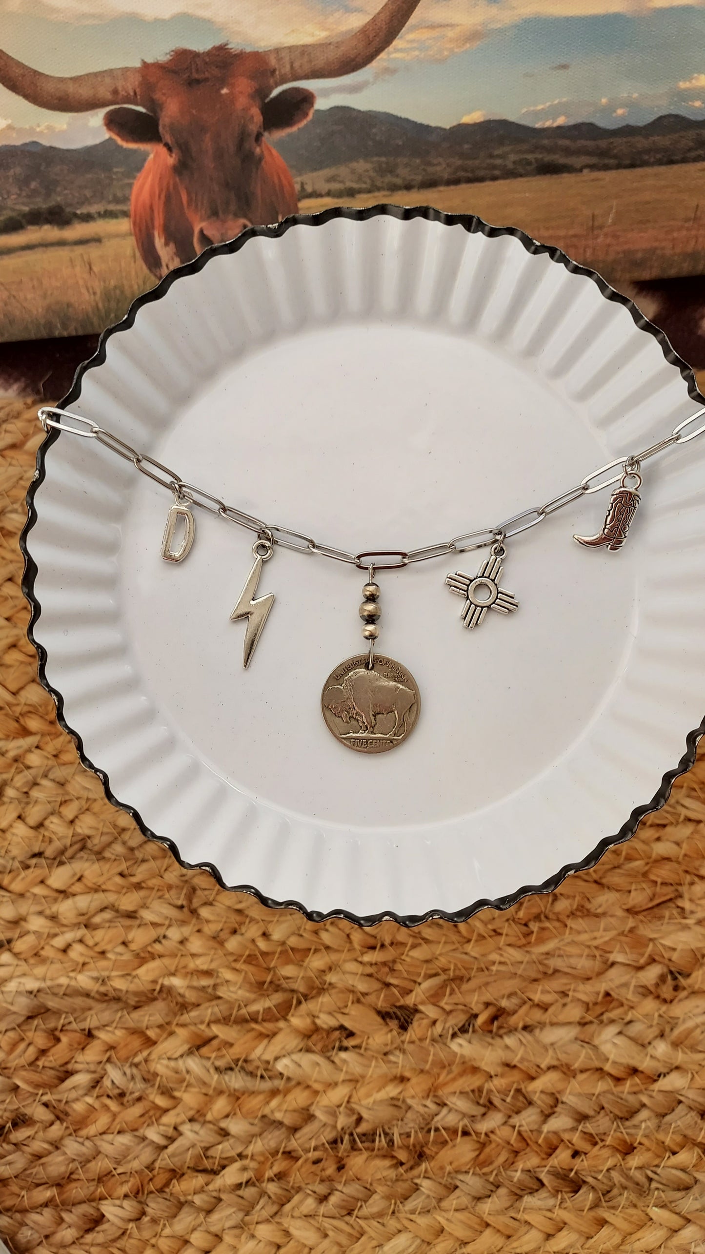 Heading south charm necklace