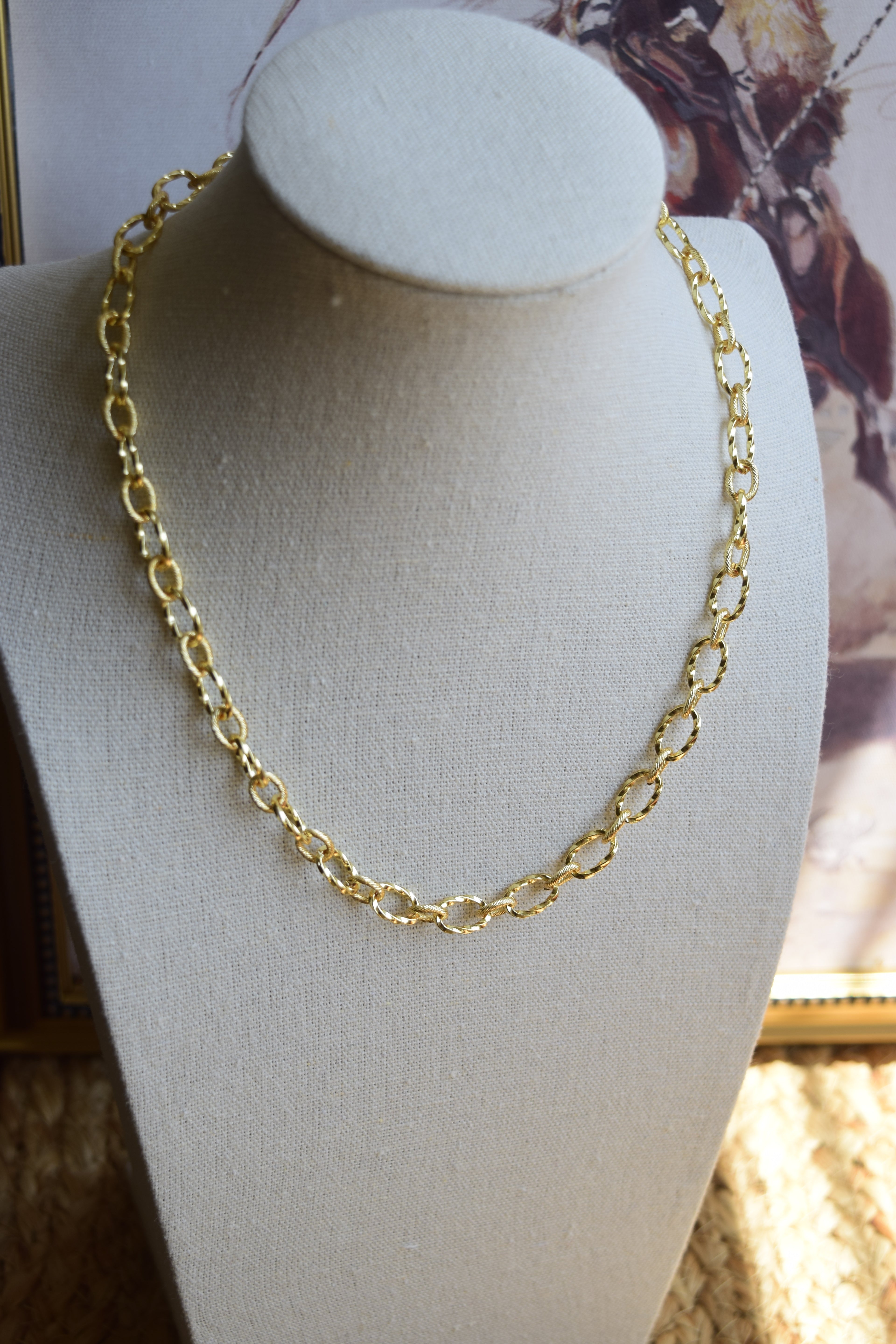Golden ropes chain necklace