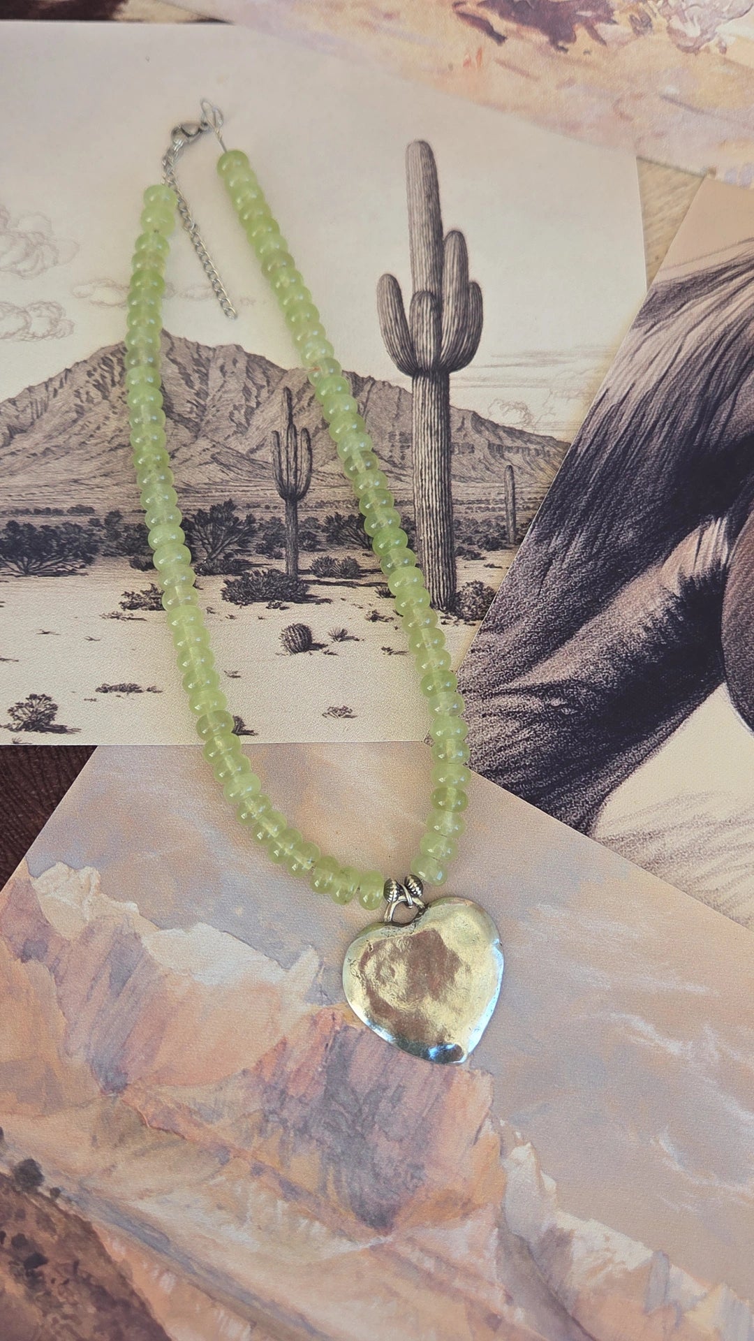 Silver & Sage Necklace🌿