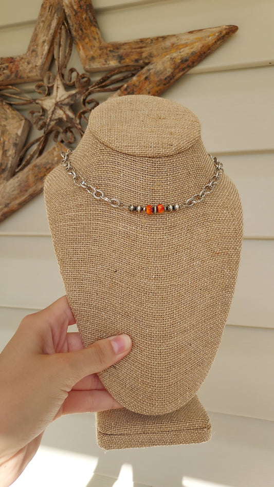 Seeing orange necklace
