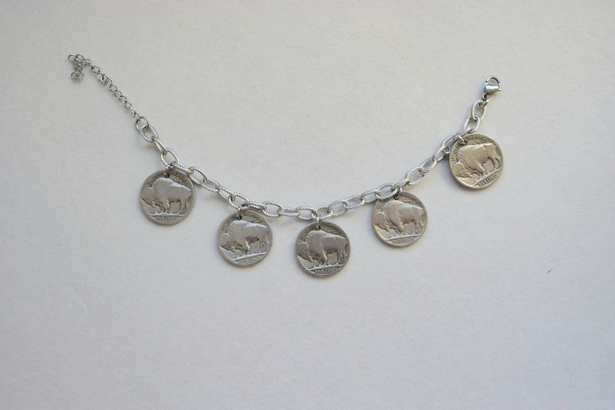 The Peachy Cactus Boutique X Custom Collab- The Lillie Coin Charm Bracelet