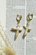 By His Grace Freshwater Pearl Hoops- Gold filled