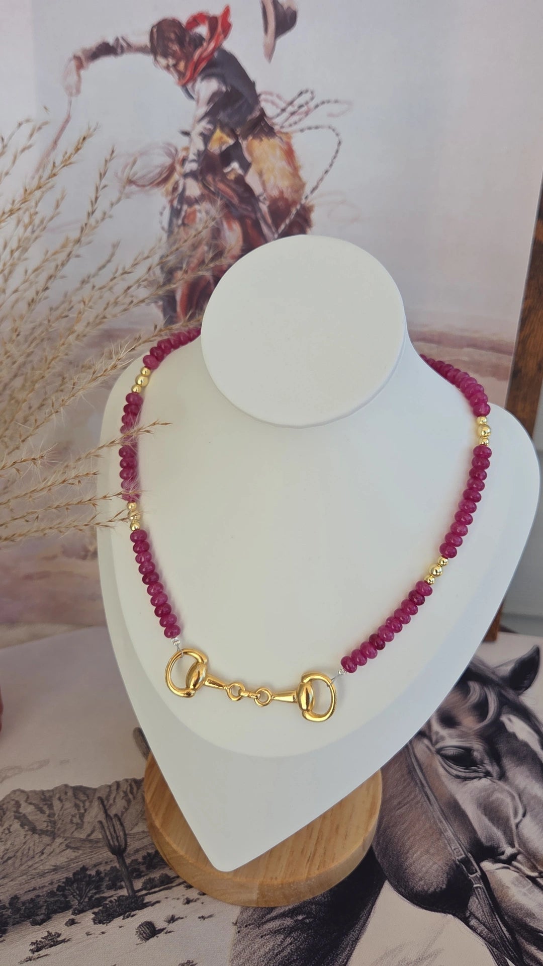 Ruby Reins Bit Necklace