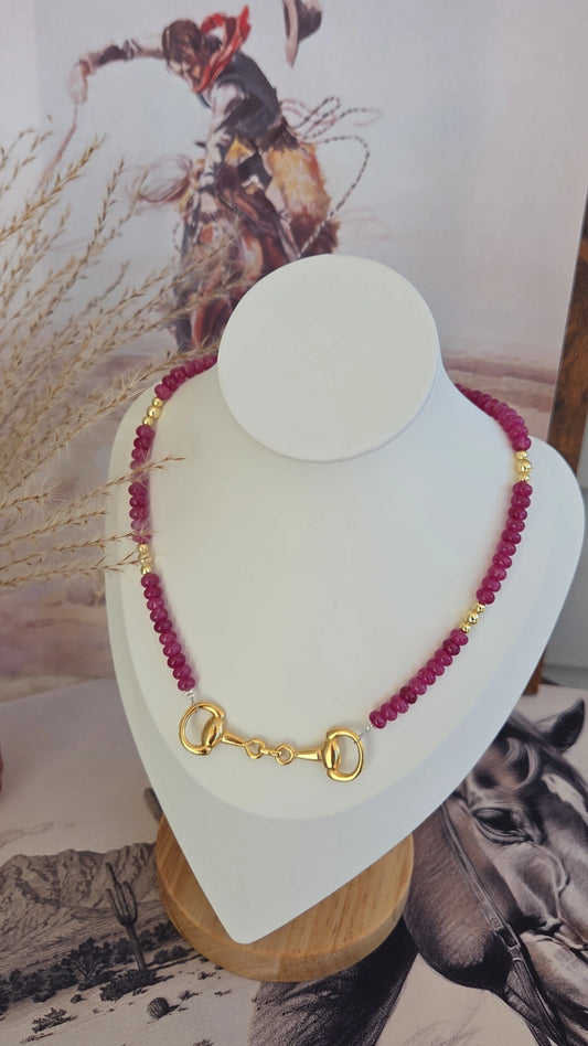 Ruby Reins Bit Necklace