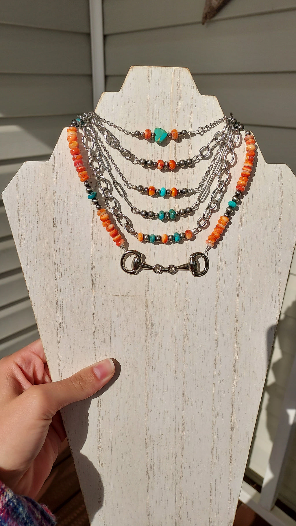 Seeing orange necklace