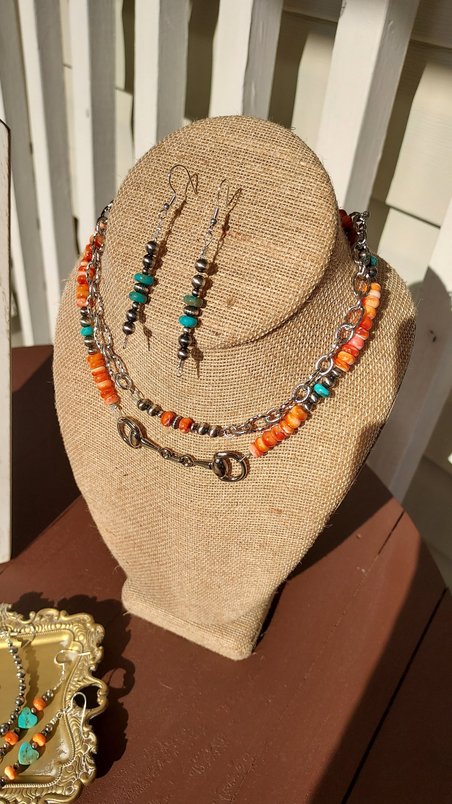 The Peachy Cactus bit necklace