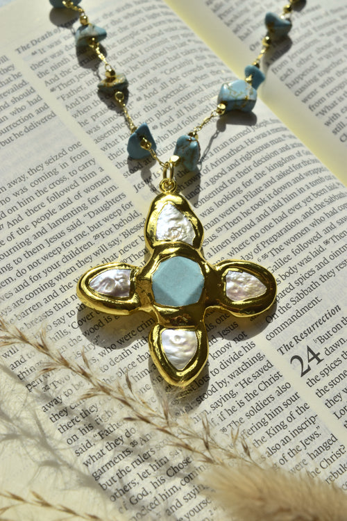 Deep Waters Cross Necklace