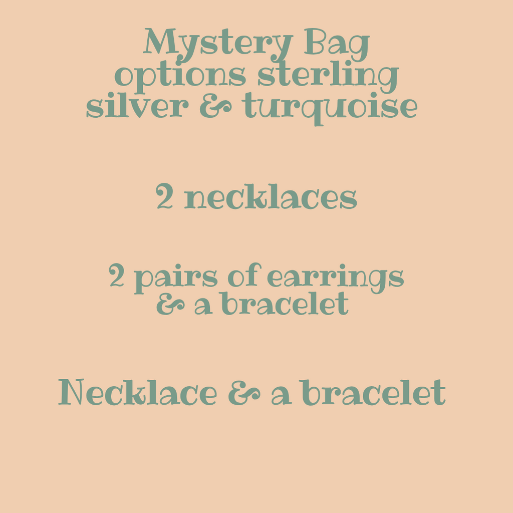 Sterling silver & genuine turquoise mystery bag