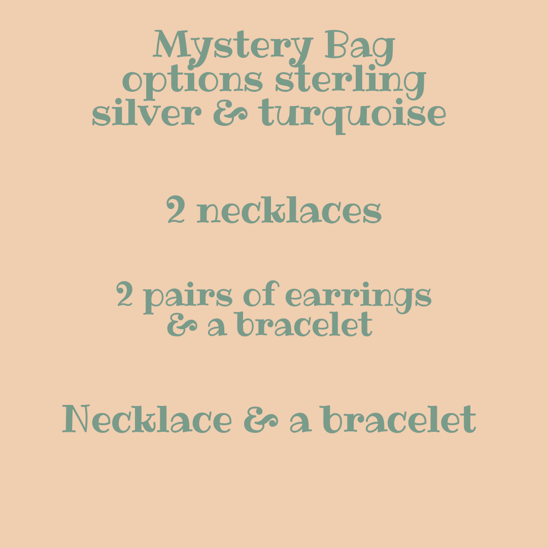 Sterling silver & genuine turquoise mystery bag