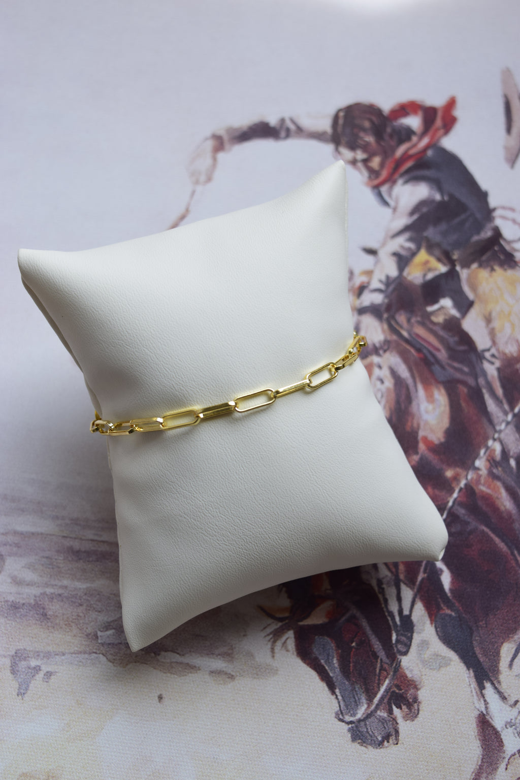 Dainty Gold Paperclip Bracelet