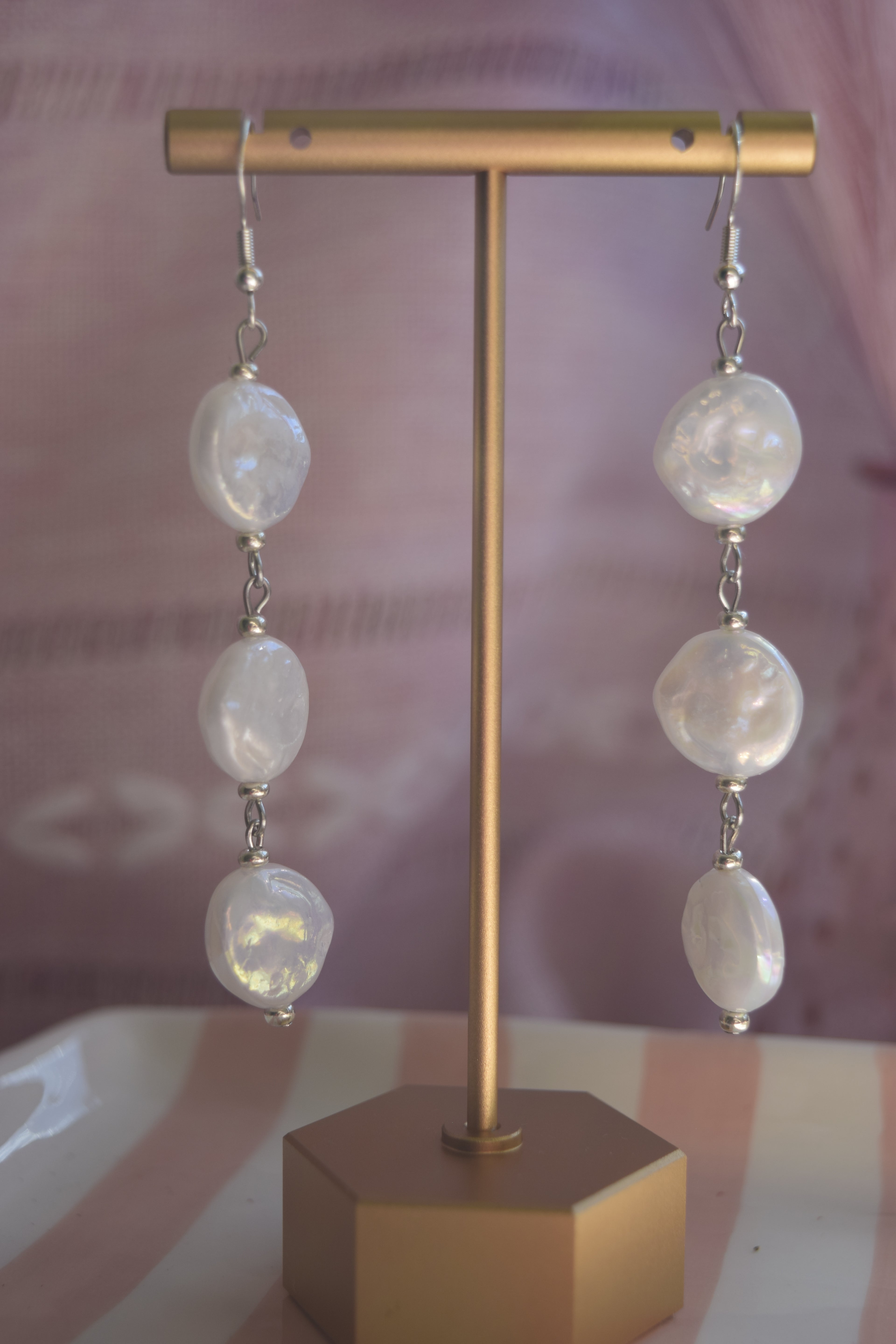 Pearly for you dangles in silver