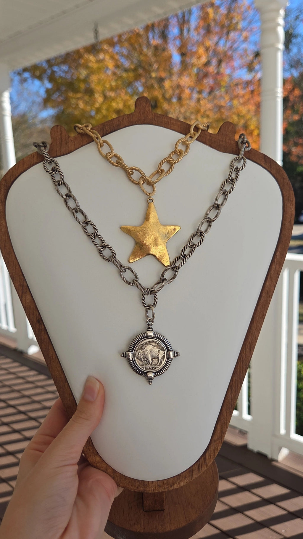 The outlaw nickel necklace